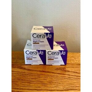 (3) Cerave Skin Renewing Night Cream - 1.7oz New In Box Peptide Lotion Moisturiz